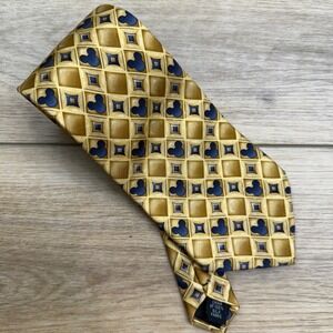 Vintage‎ Walt Disney World Tie Mickey Mouse Logo Silk Necktie Butter Yellow